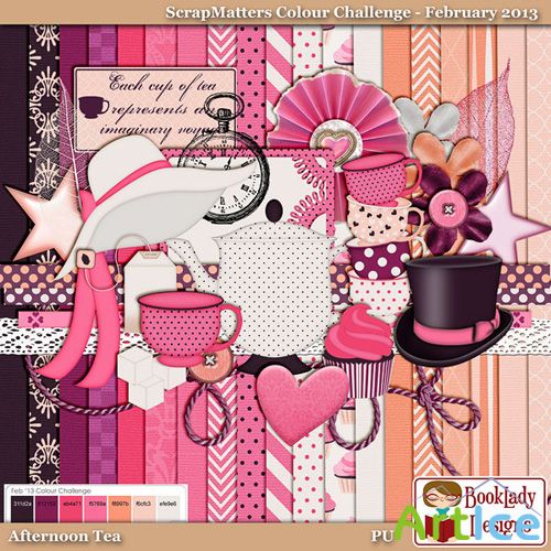 Scrap Set - Afternoon Tea PNG and JPG Files