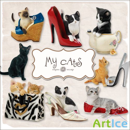 Scrap Set - My Cats PNG Files