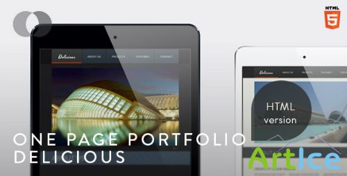 ThemeForest - HTML Site - Delicious One Page Portfolio