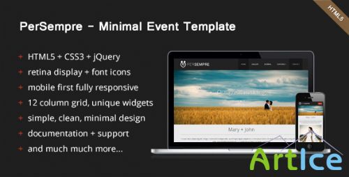 ThemeForest - PerSempre - Minimal Event Template