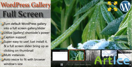 CodeCanyon - WordPress Full Screen Gallery