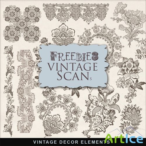 Scrap-kit - Vintage Decor Elements