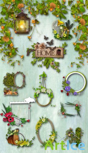 Scrap Set - Welcome Home PNG and JPG Files