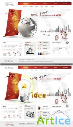 PSD Web Templates - Technical Idea