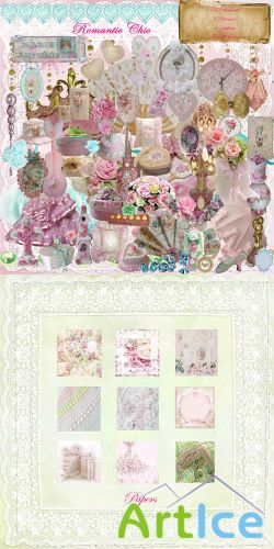 Scrap Set - Romantic Chic PNG and JPG Files