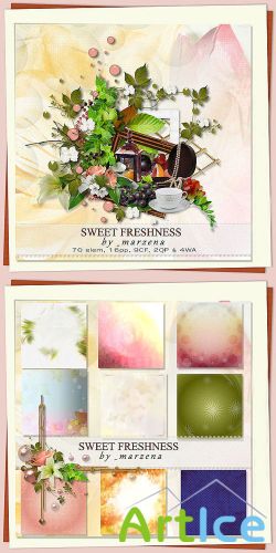 Scrap Set - Sweet Freshness PNG and JPG Files