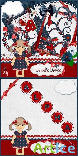 Scrap Set - Jewels Dress PNG and JPG Files