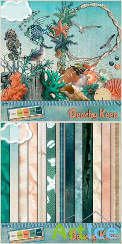 Scrap Set - Beachy Keen PNG and JPG Files