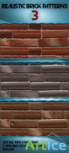 Realistic Brick Photoshop Patterns