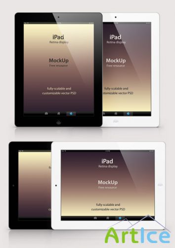 iPad Retina Mockup PSD Template