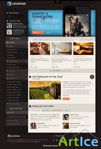 RocketTheme - RT Leviathan v1.1 - January 2013 template for Joomla 2.5 - 3.0