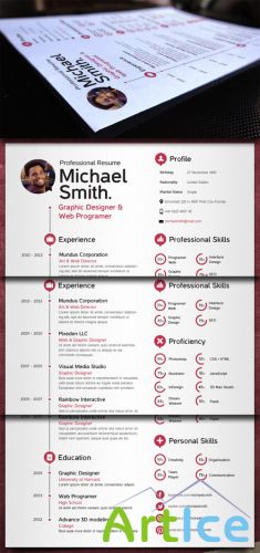 PixeDen - Simple Resume Template vol2