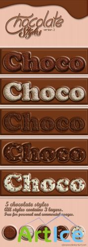 Chocolate Photoshop Styles #2