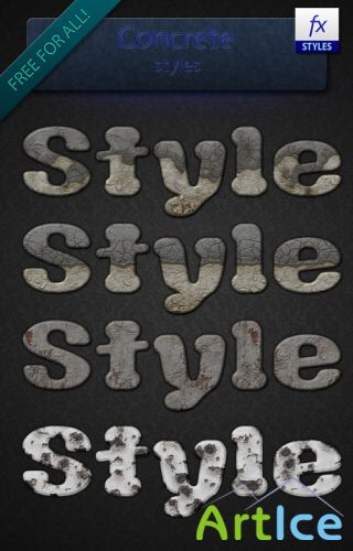 Concrete Photoshop Styles