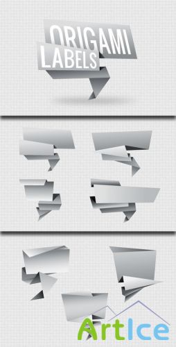 WeGaraphics - 3D Origami Style Vector Labels