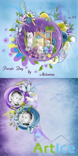 Scrap Set - Purple Day