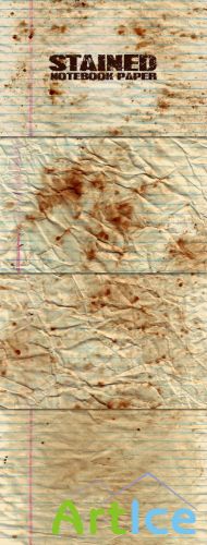 WeGraphics - Stained Notebook Paper Textures