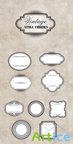 WeGraphics - Vintage Style Vector Frames