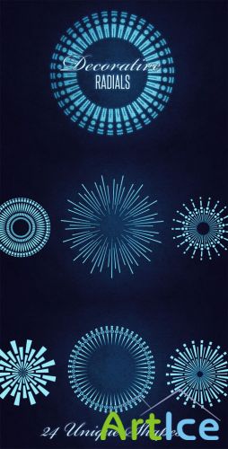 WeGraphics - 24 Decorative Radial Vectors