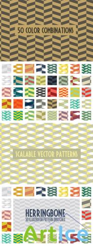 WeGraphics - 50 Herringbone Illustrator Pattern Swatches