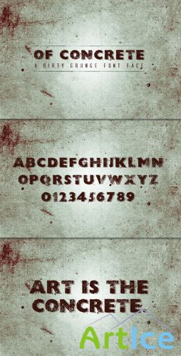 WeGraphics - Of Concrete  A Grunge Font