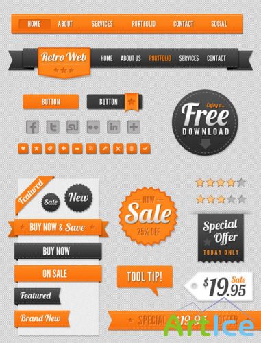 WeGraphics - Retro Web UI Collection Vol2