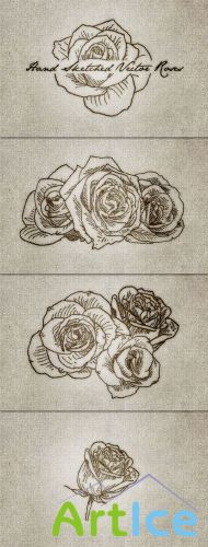 WeGraphics - 10 Hand Sketched Vector Roses