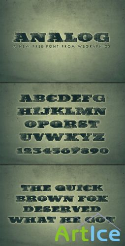 WeGraphics - Analog: A Grunge Font From WeGraphics