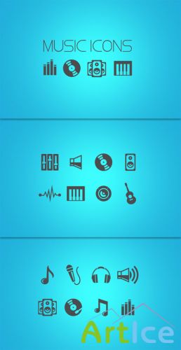 WeGraphics - Vector Music Icon Pack