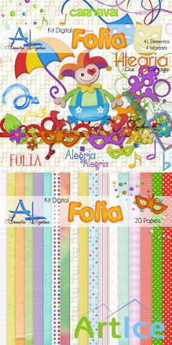 Scrap Set - Folia PNG and JPG Files