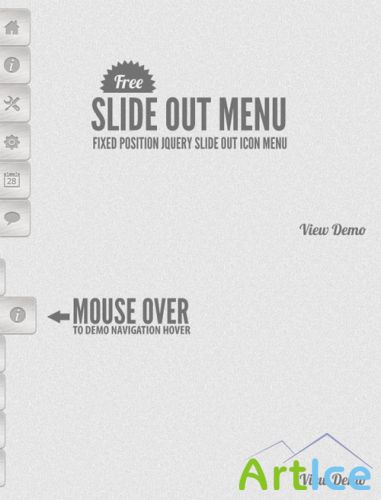 WeGraphics - jQuery Smooth Slide Out Menu