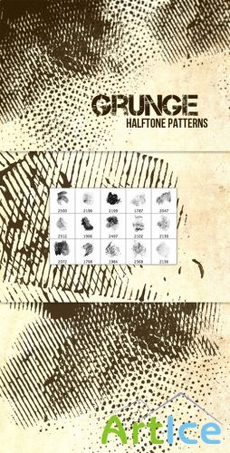 WeGraphics - Grunge Halftone Pattern Brushes