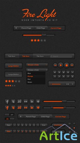 WeGraphics - Fire Light UI Kit
