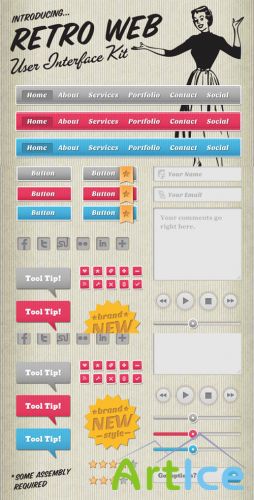 WeGraphics - Retro Web UI Collection