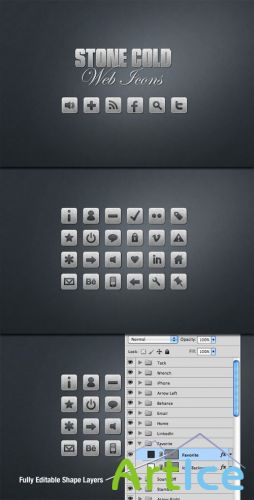 WeGraphics - Stone Cold Web Icons