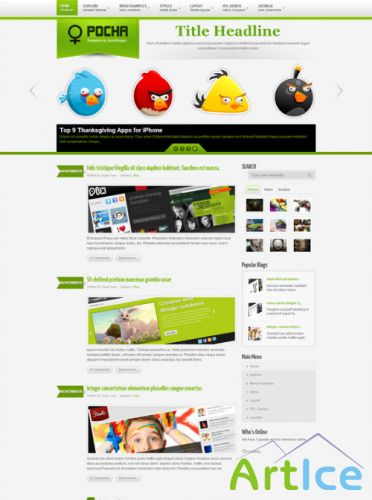 JoomShaper - Shaper Pocha - Multipurpose Joomla Template For Joomla 3.0