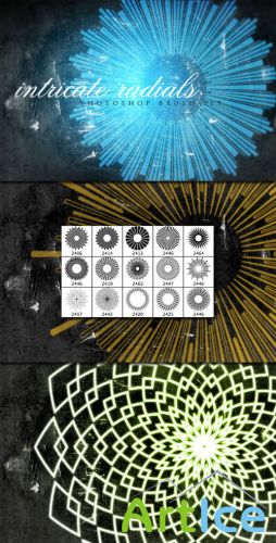 WeGraphics - Intricate Radials Photoshop Brush Set