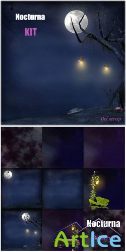 Scrap Set - Nocturna PNG and JPG Files