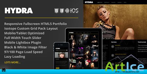 ThemeForest - Hydra - Fullscreen Portfolio Grid HTML5 Template