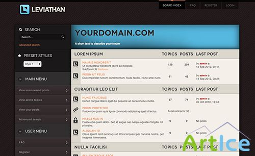 RocketTheme - RT Leviathan - February 2013 phpBB v3.x.x Style