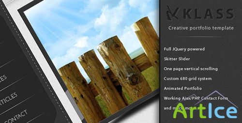 ThemeForest - KLASS v1.0 - Creative One Page Portfolio