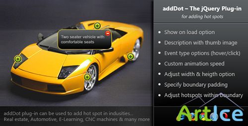 CodeCanyon - addDot - The jQuery Plug-in for Adding Hot Spots