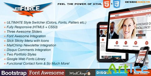 ThemeForest - enFORCE - BootStrap Responsive HTML5 Template