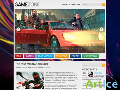 GameZone - WordPress Theme