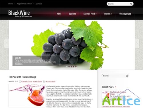 BlackWine - WordPress Theme