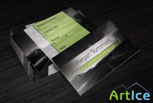 Simple Scene Business Card PSD Template