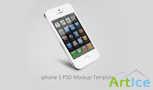 5 Beautiful iPhone Mockup PSD Template