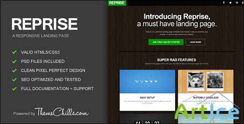 ThemeForest - Reprise Responsive Landing Page