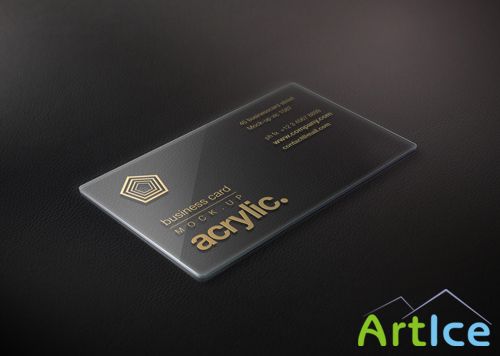 Acrylic Business Card Mock-Up