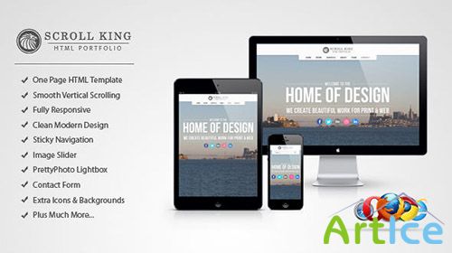 MojoThemes - Scroll King - Responsive HTML Scrolling Portfolio - RIP